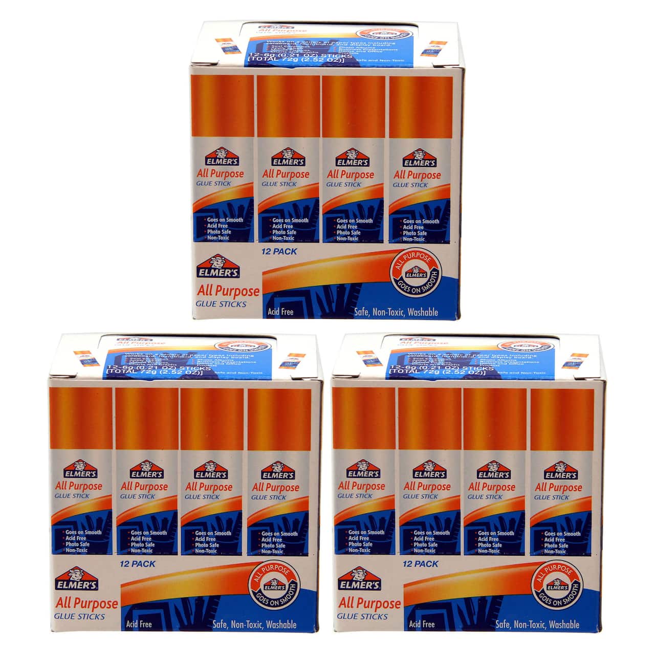 Elmer's® 0.21oz. All Purpose Glue Stick, 3 Packs of 12